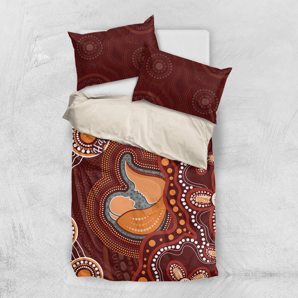 Australia Mother's Day Indigenous Bedding Set Aboriginal Art - Vibe Hoodie Shop