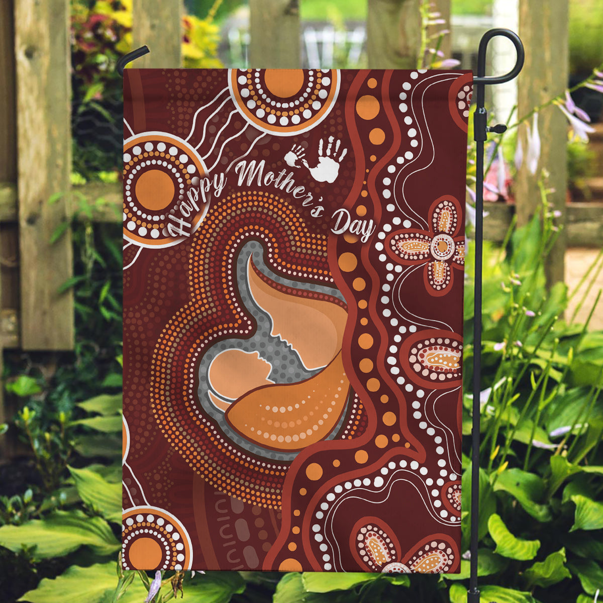 Australia Mother's Day Indigenous Garden Flag Aboriginal Art - Vibe Hoodie Shop