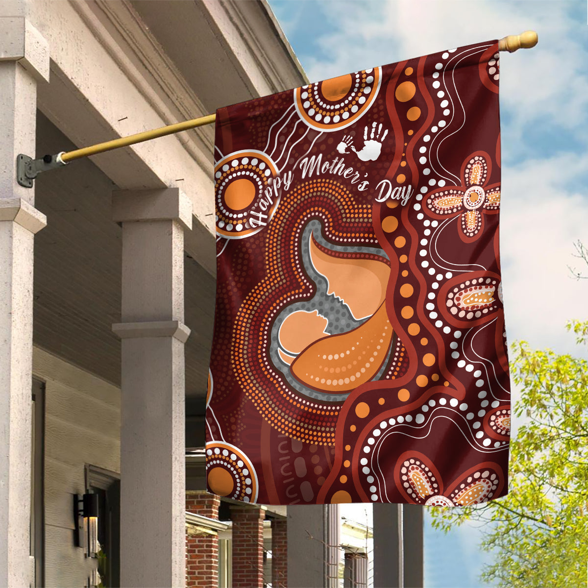 Australia Mother's Day Indigenous Garden Flag Aboriginal Art - Vibe Hoodie Shop