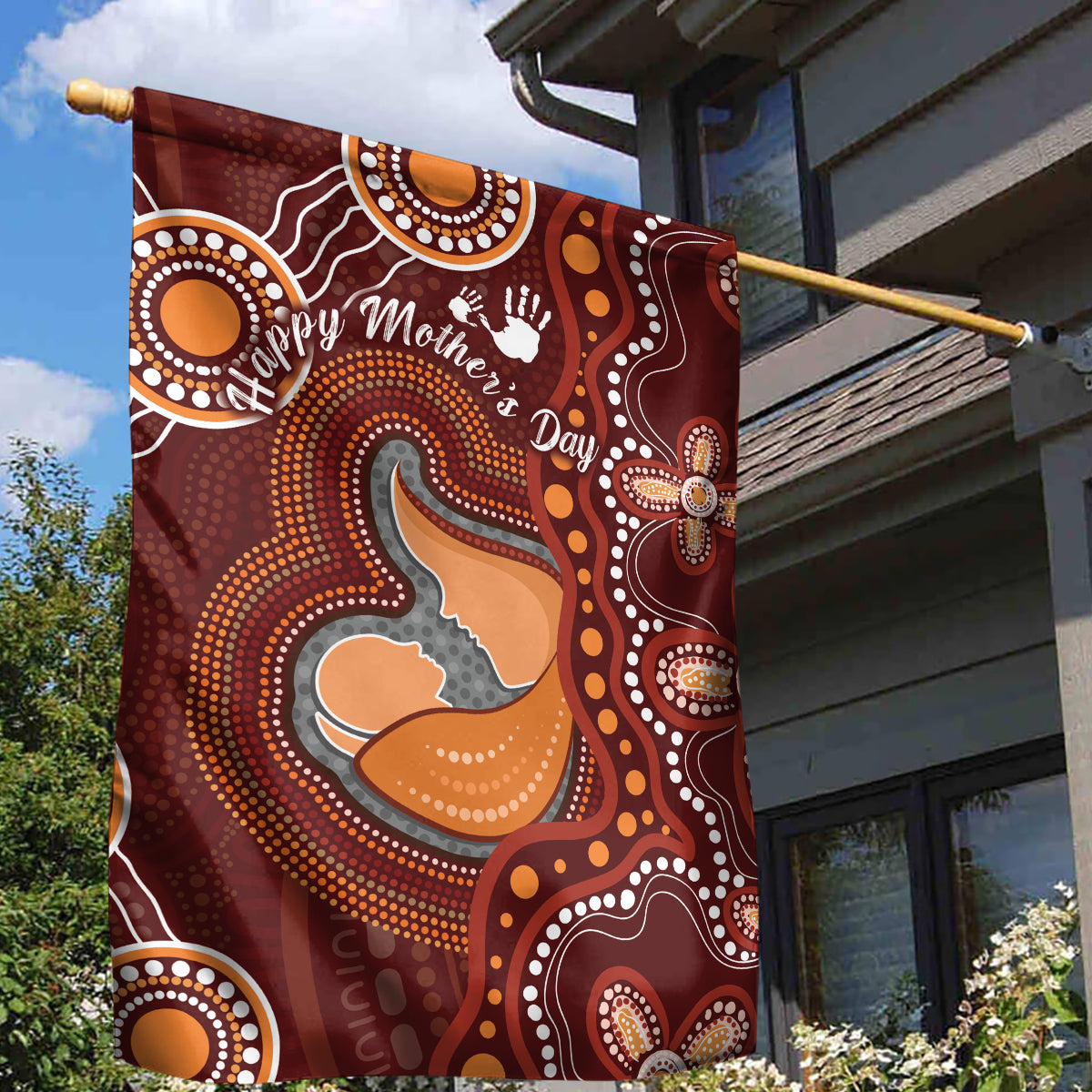 Australia Mother's Day Indigenous Garden Flag Aboriginal Art - Vibe Hoodie Shop