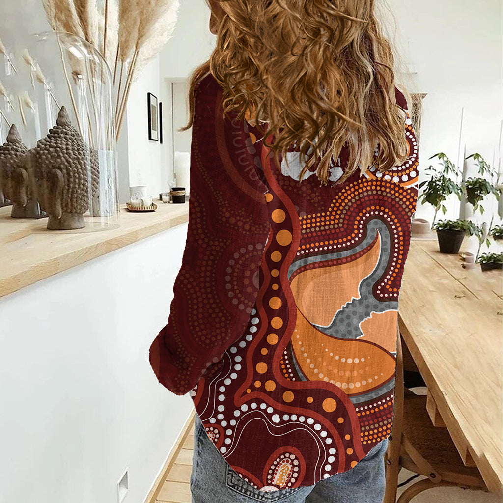 Australia Mother's Day Indigenous Women Casual Shirt Aboriginal Art - Vibe Hoodie Shop