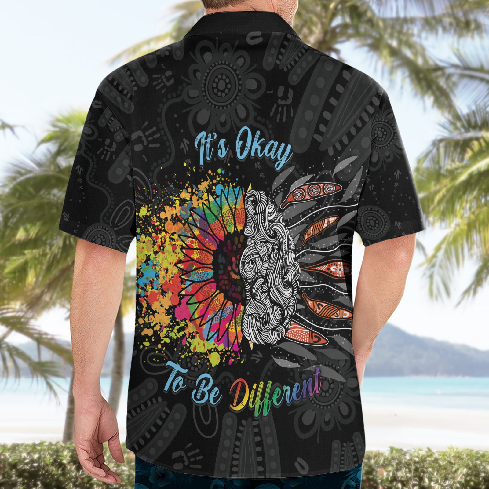 Australia Aboriginal Hawaiian Shirt Autism It's Okay To Be Different - Vibe Hoodie Shop