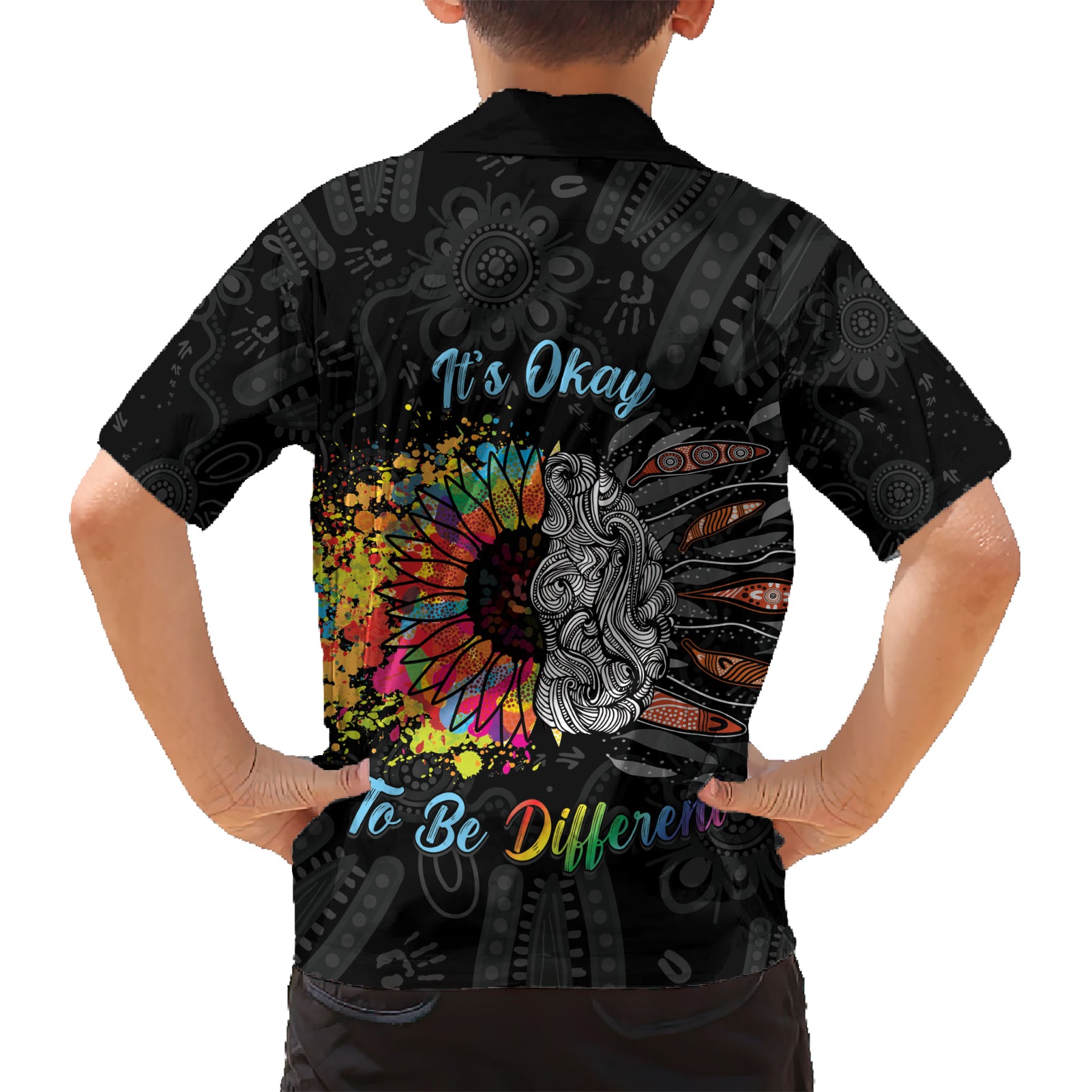 Australia Aboriginal Hawaiian Shirt Autism It's Okay To Be Different - Vibe Hoodie Shop