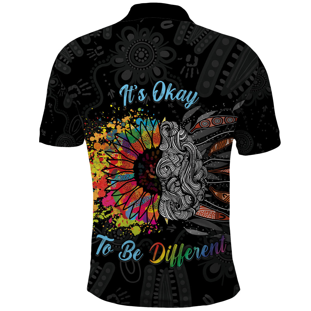 Australia Aboriginal Polo Shirt Autism It's Okay To Be Different - Vibe Hoodie Shop