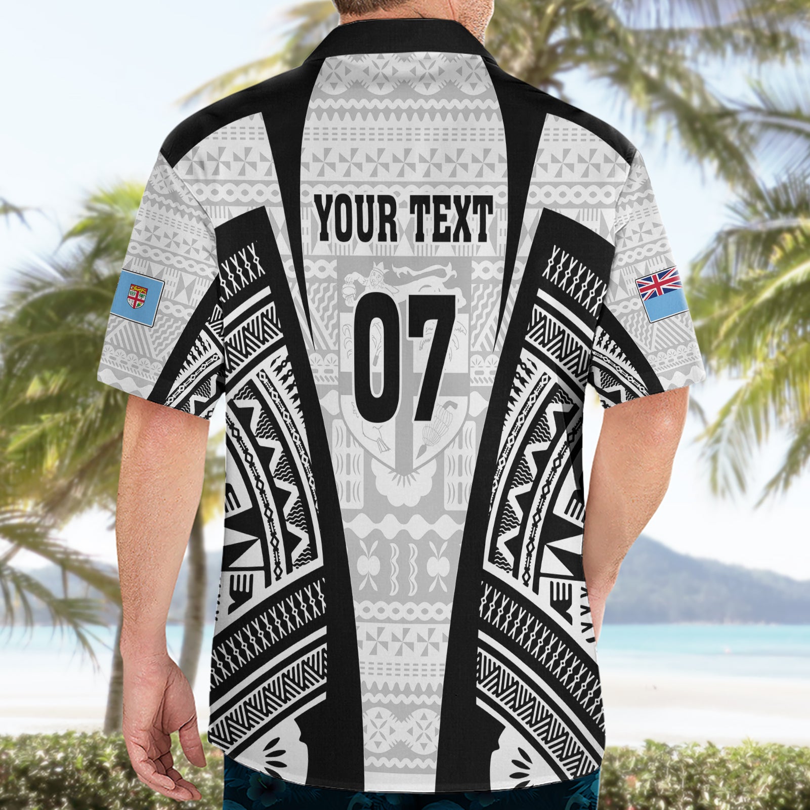 Personalised Fiji Rugby Hawaiian Shirt 2023 World Cup History Makers - White Ver - Vibe Hoodie Shop