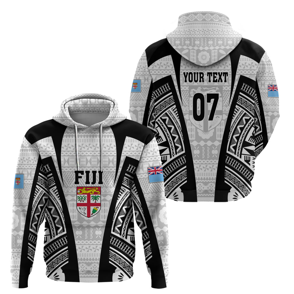 Personalised Fiji Rugby Hoodie 2023 World Cup History Makers - White Ver LT7 - Vibe Hoodie Shop