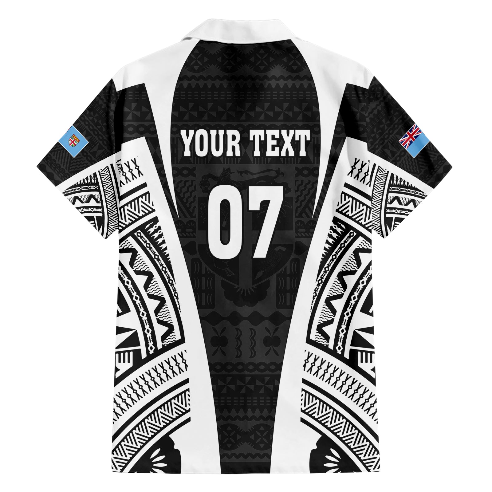 Personalised Fiji Rugby Hawaiian Shirt 2023 World Cup History Makers - Black Ver - Vibe Hoodie Shop
