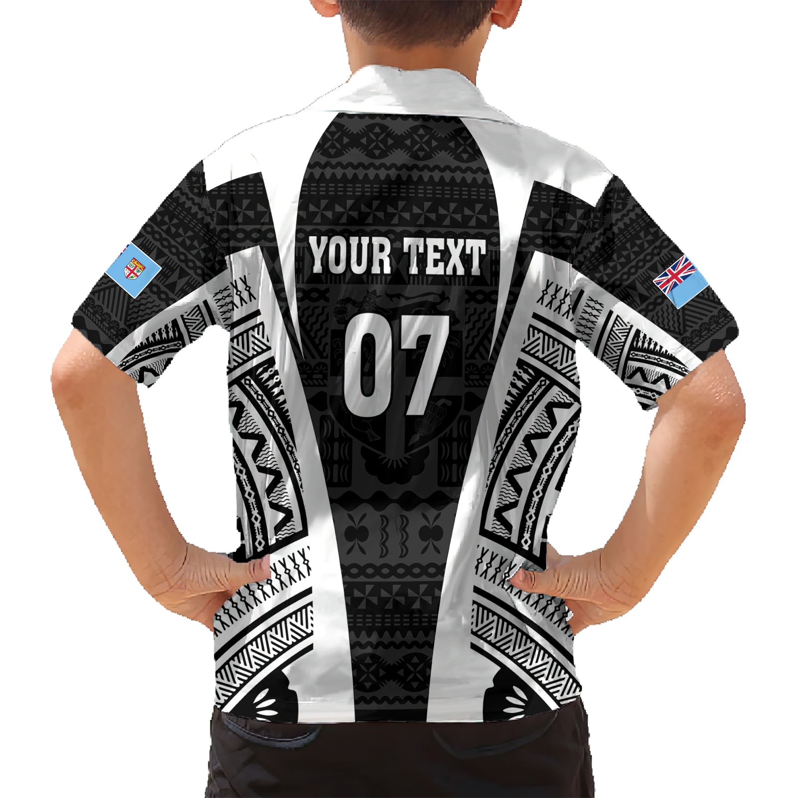 Personalised Fiji Rugby Hawaiian Shirt 2023 World Cup History Makers - Black Ver - Vibe Hoodie Shop