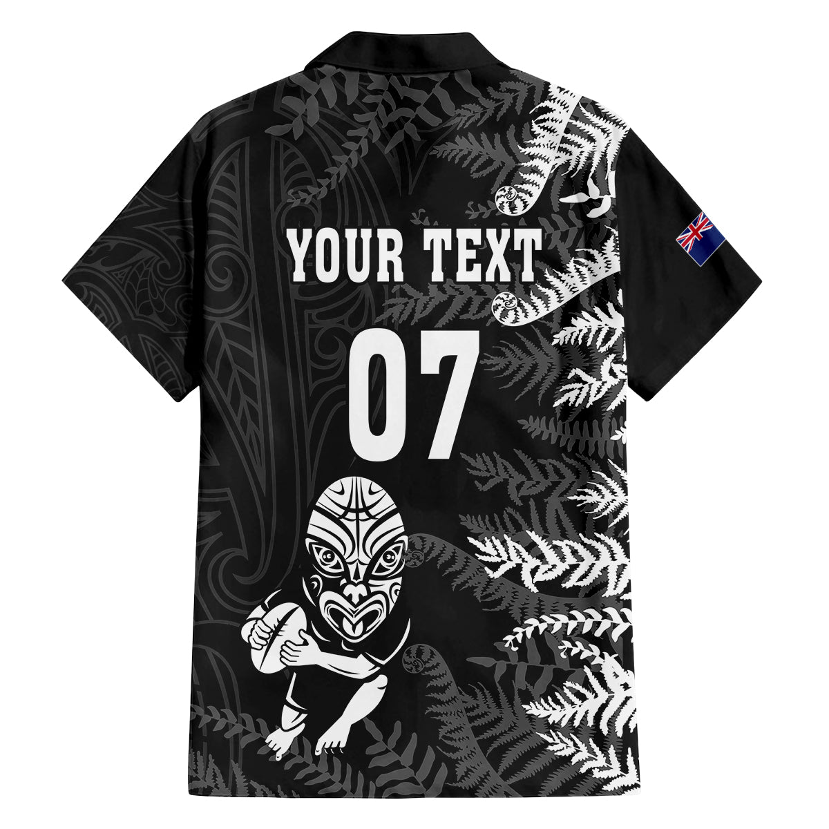 personalised-new-zealand-rugby-family-matching-puletasi-dress-and-hawaiian-shirt-silver-fern-basic-2023-world-cup