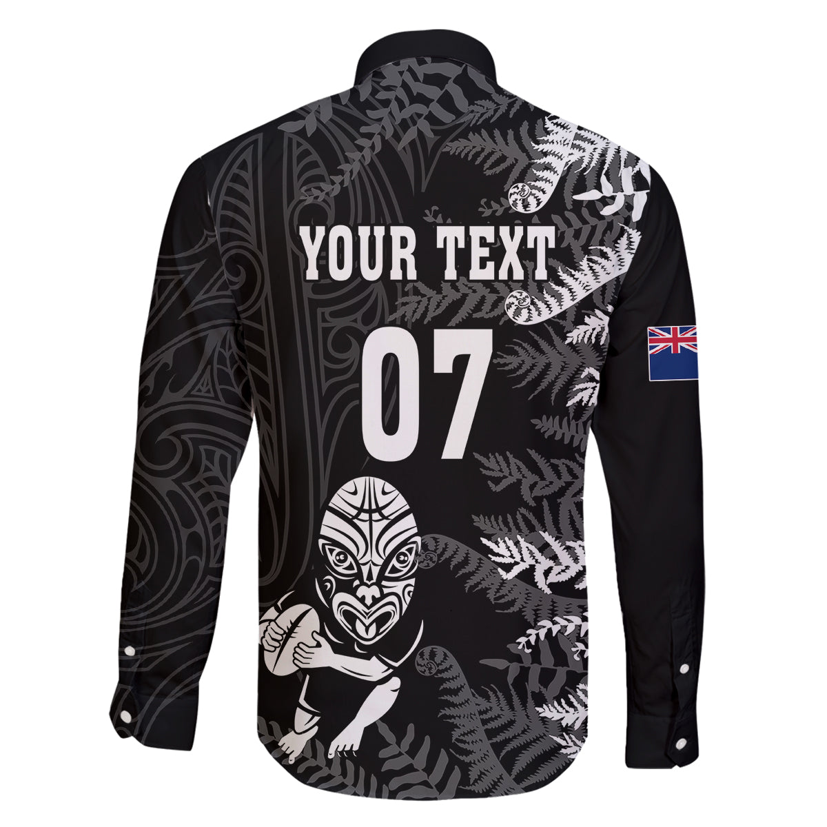 personalised-new-zealand-rugby-family-matching-puletasi-dress-and-hawaiian-shirt-silver-fern-basic-2023-world-cup