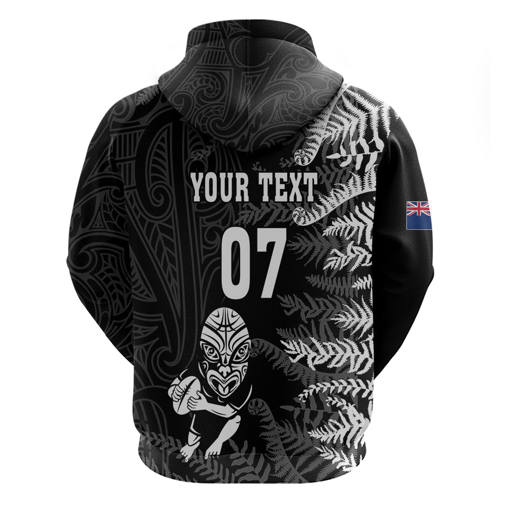 Personalised New Zealand Rugby Hoodie Silver Fern Basic 2023 World Cup LT7 - Vibe Hoodie Shop