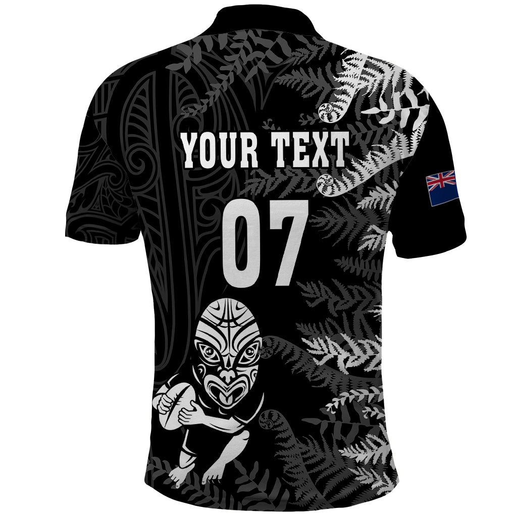 Personalised New Zealand Rugby Polo Shirt Silver Fern Basic 2023 World Cup - Vibe Hoodie Shop
