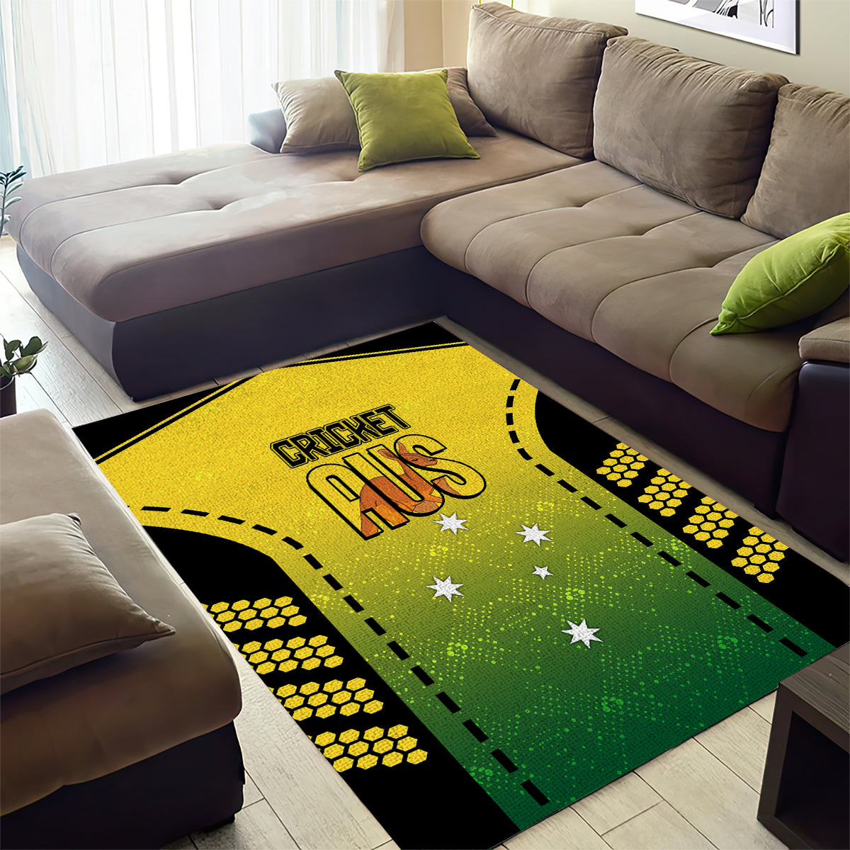 Australia Cricket Area Rug Kangaroo Champions 2023 Go Aussies - Vibe Hoodie Shop