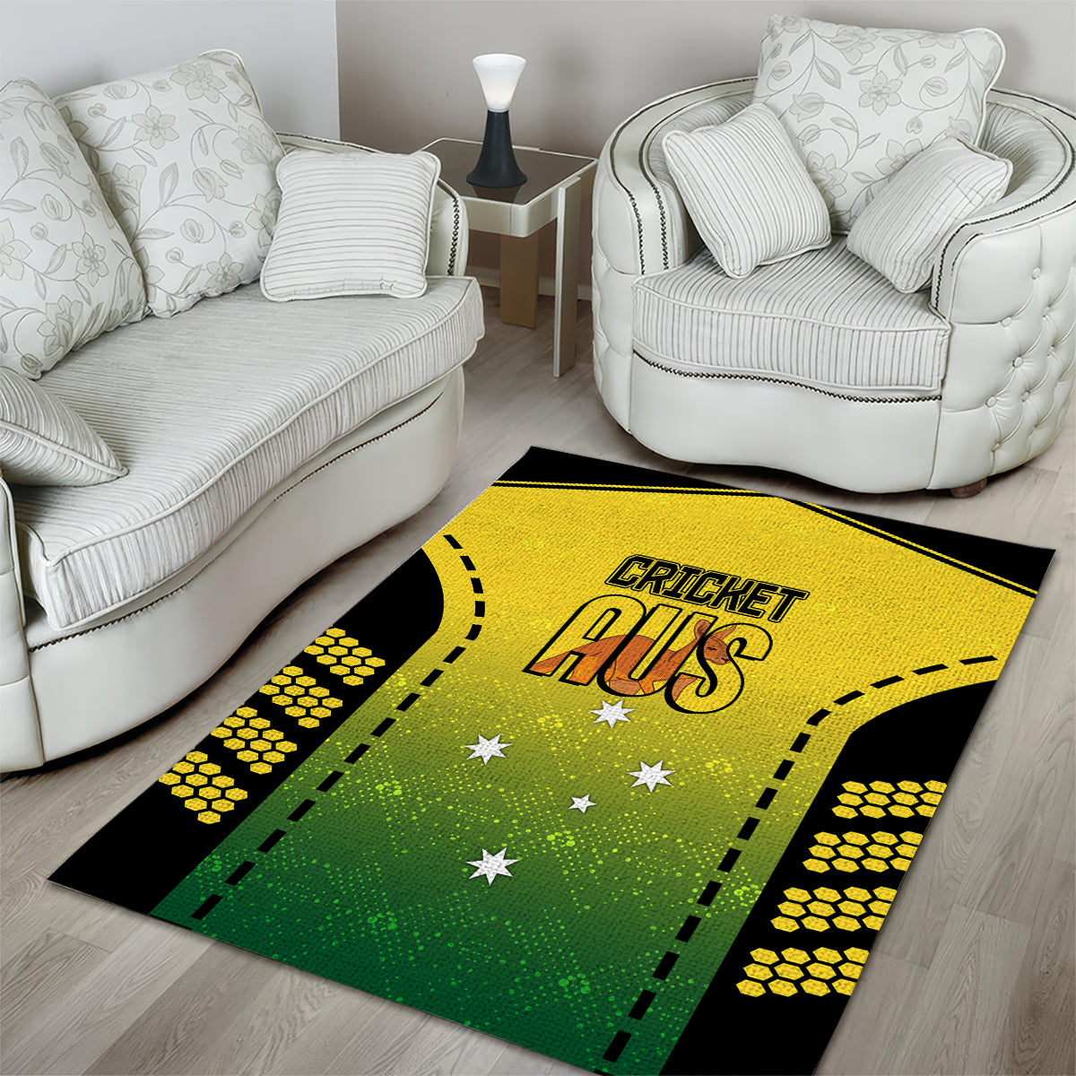 Australia Cricket Area Rug Kangaroo Champions 2023 Go Aussies - Vibe Hoodie Shop