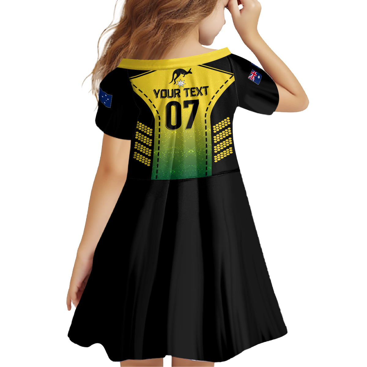 custom-australia-cricket-family-matching-long-sleeve-bodycon-dress-and-hawaiian-shirt-kangaroo-champions-2023-go-aussies