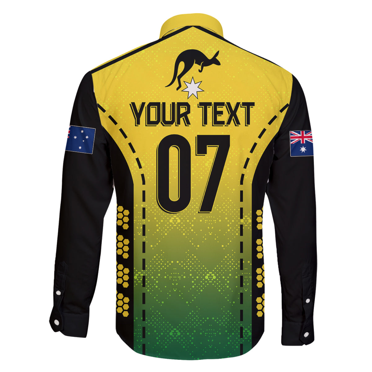 custom-australia-cricket-family-matching-long-sleeve-bodycon-dress-and-hawaiian-shirt-kangaroo-champions-2023-go-aussies