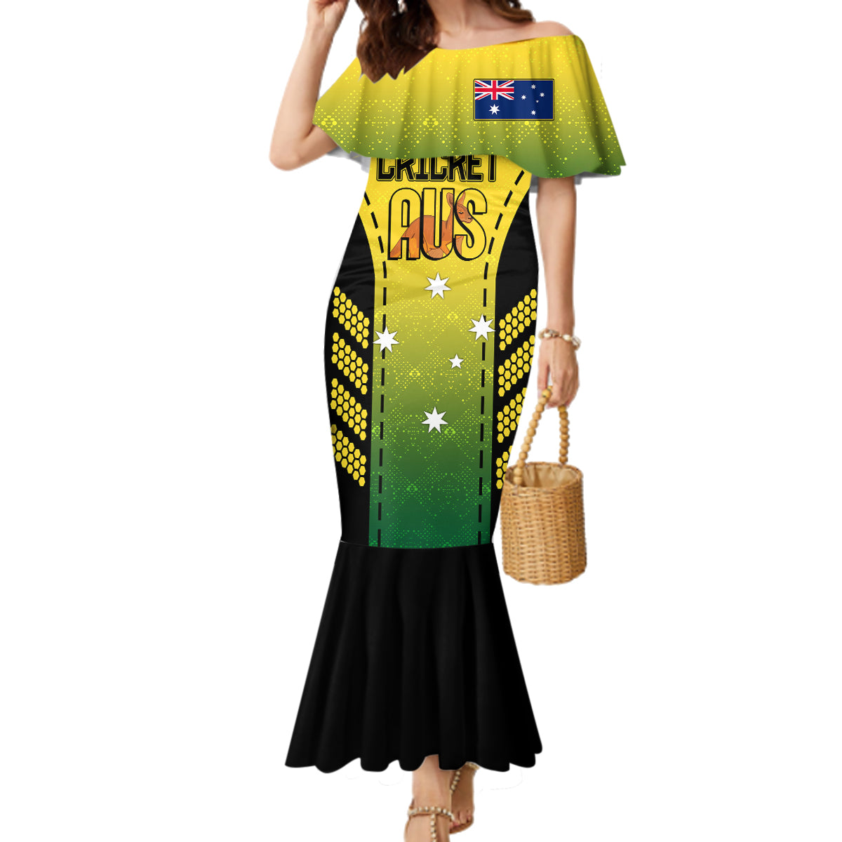 custom-australia-cricket-family-matching-mermaid-dress-and-hawaiian-shirt-kangaroo-champions-2023-go-aussies