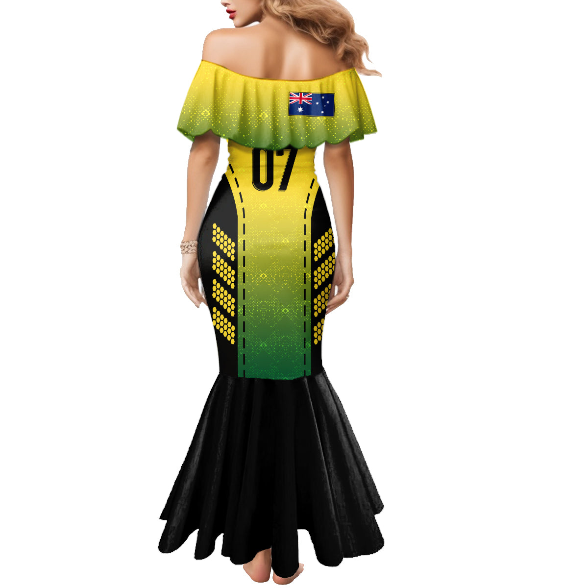 custom-australia-cricket-family-matching-mermaid-dress-and-hawaiian-shirt-kangaroo-champions-2023-go-aussies