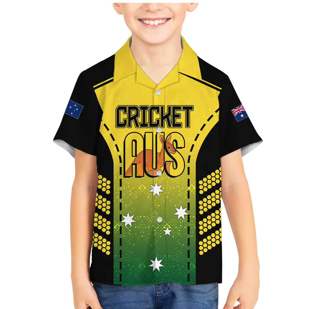 custom-australia-cricket-family-matching-mermaid-dress-and-hawaiian-shirt-kangaroo-champions-2023-go-aussies