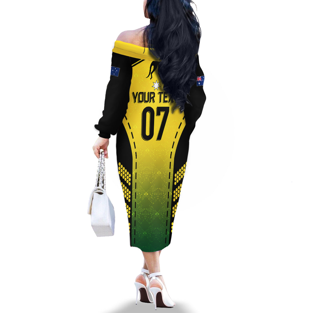 custom-australia-cricket-family-matching-off-shoulder-long-sleeve-dress-and-hawaiian-shirt-kangaroo-champions-2023-go-aussies