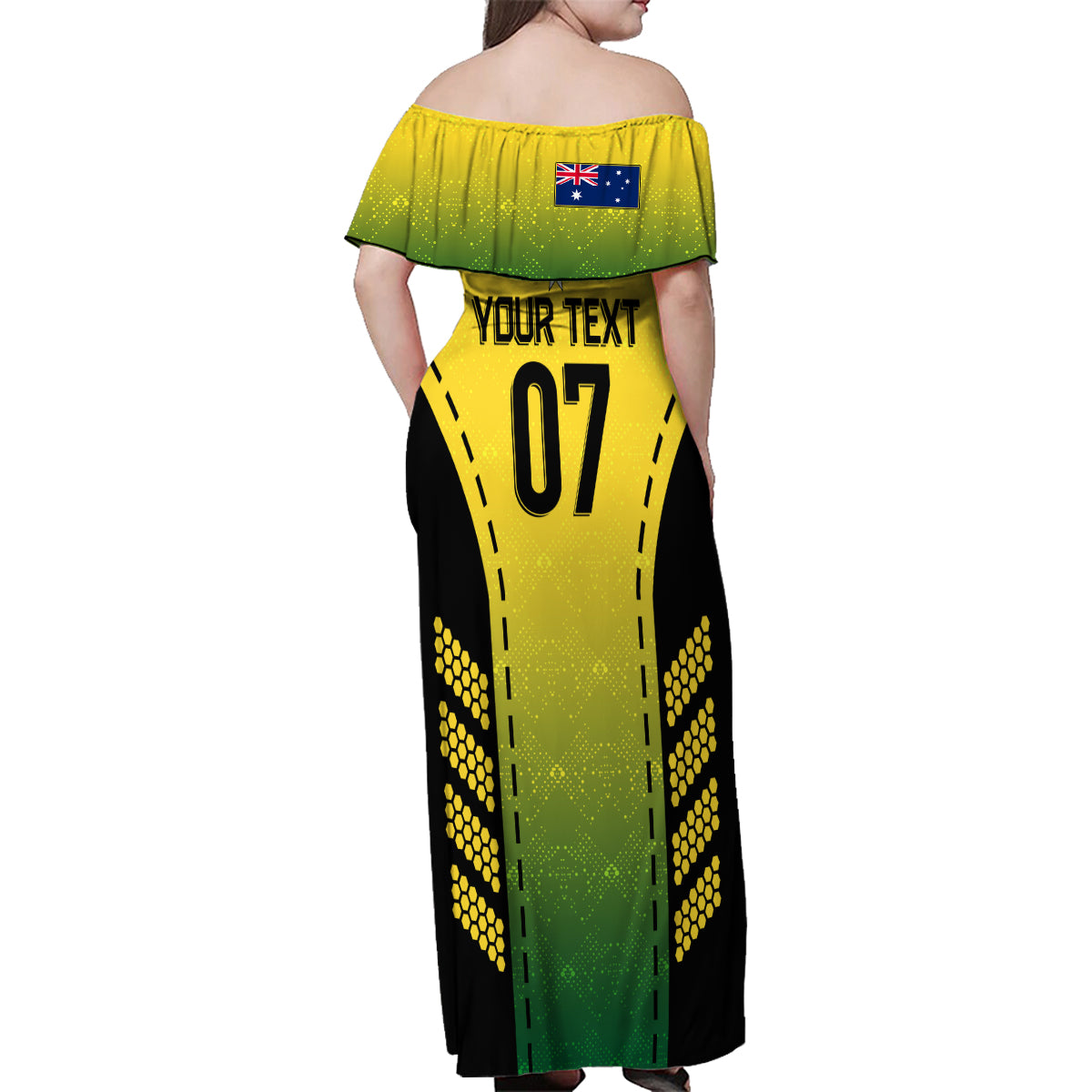 custom-australia-cricket-family-matching-off-shoulder-maxi-dress-and-hawaiian-shirt-kangaroo-champions-2023-go-aussies