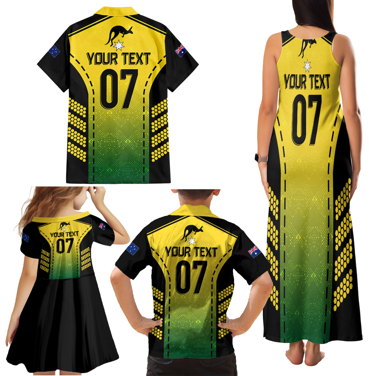 custom-australia-cricket-family-matching-tank-maxi-dress-and-hawaiian-shirt-kangaroo-champions-2023-go-aussies