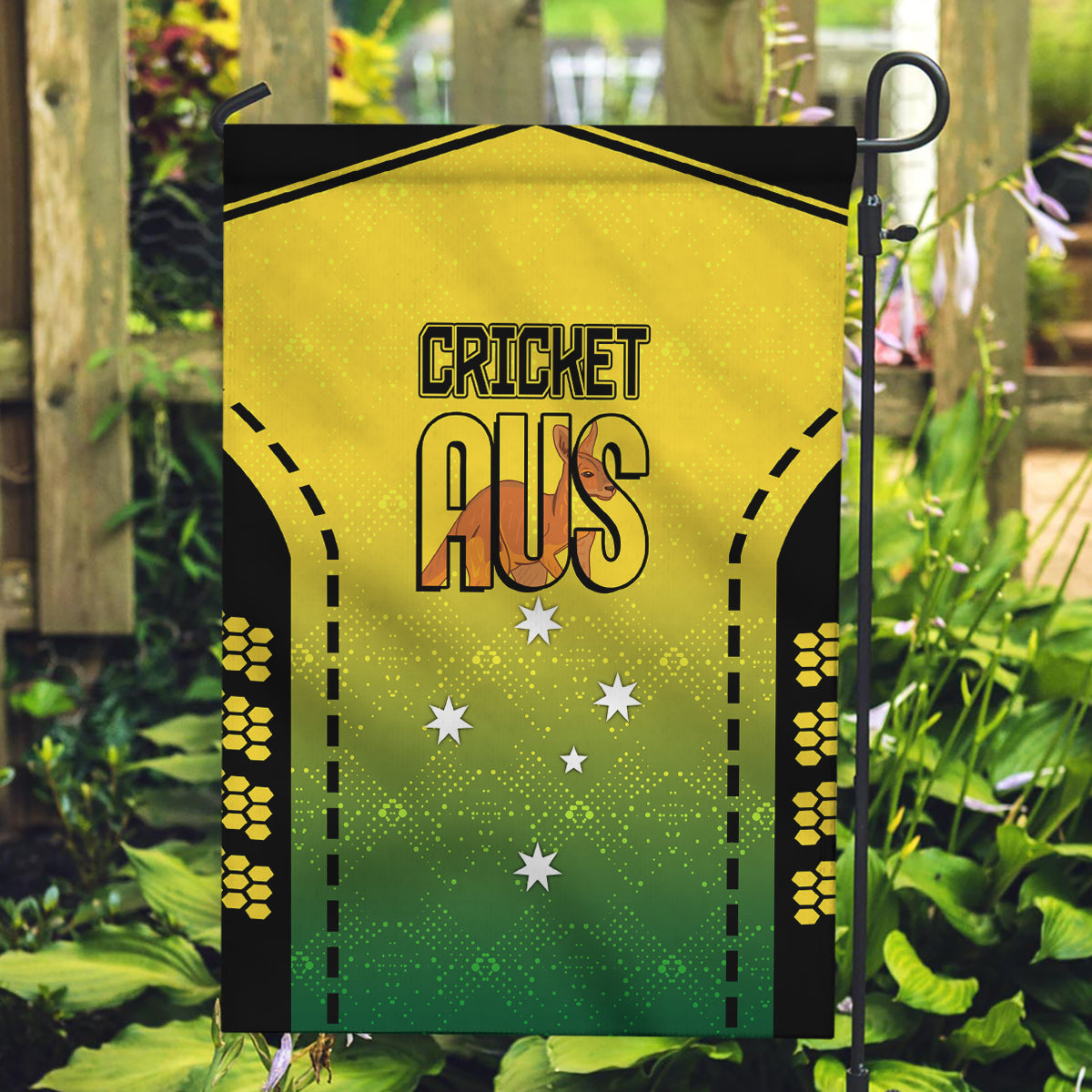 Australia Cricket Garden Flag Kangaroo Champions 2023 Go Aussies - Vibe Hoodie Shop