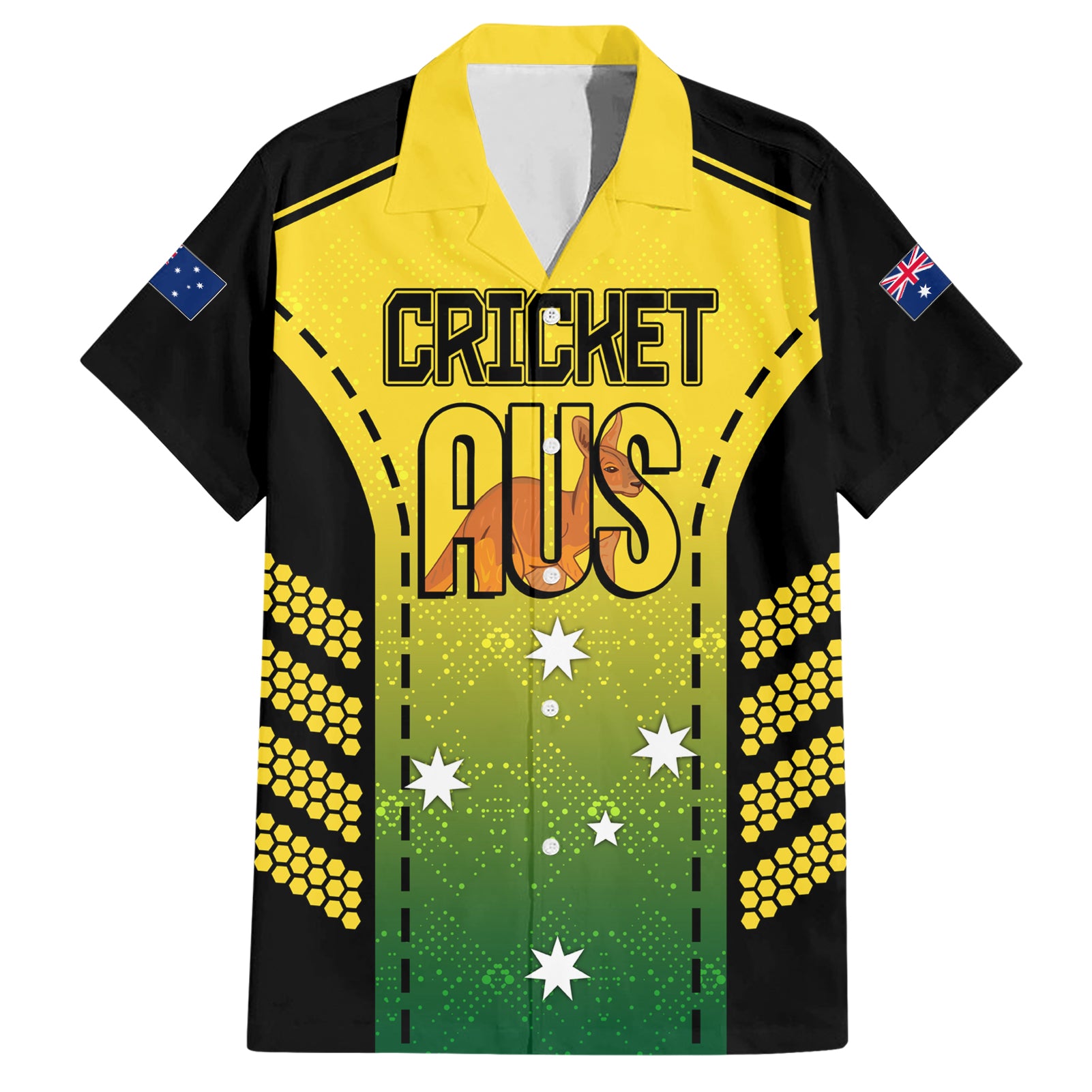 Custom Australia Cricket Hawaiian Shirt Kangaroo Champions 2023 Go Aussies - Vibe Hoodie Shop