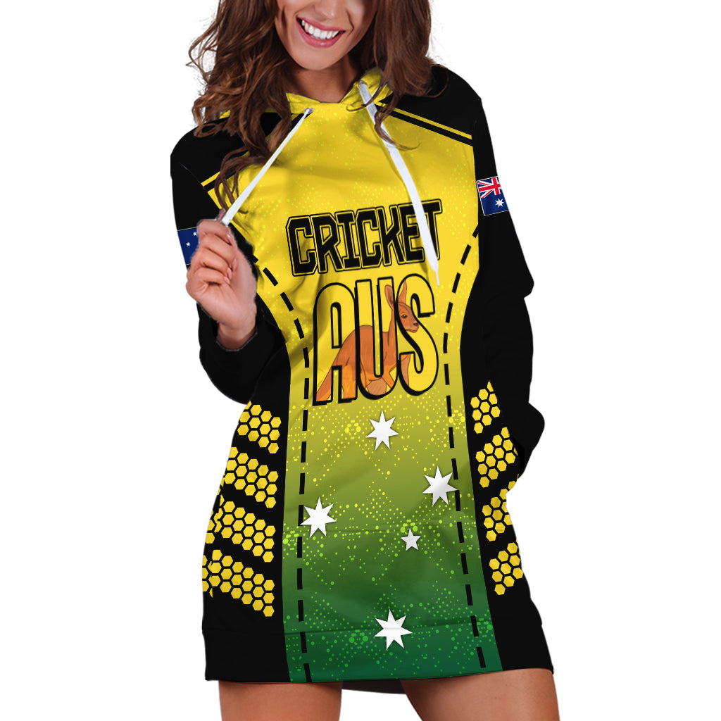 Custom Australia Cricket Hoodie Dress Kangaroo Champions 2023 Go Aussies - Vibe Hoodie Shop