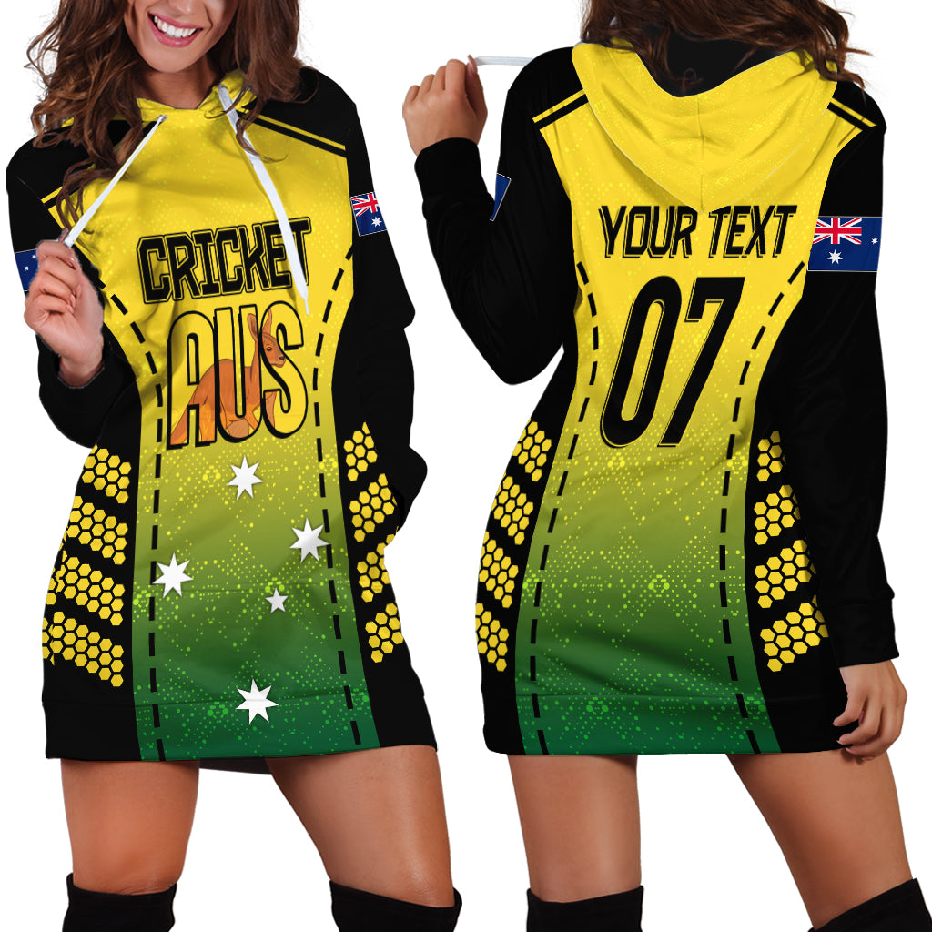 Custom Australia Cricket Hoodie Dress Kangaroo Champions 2023 Go Aussies - Vibe Hoodie Shop