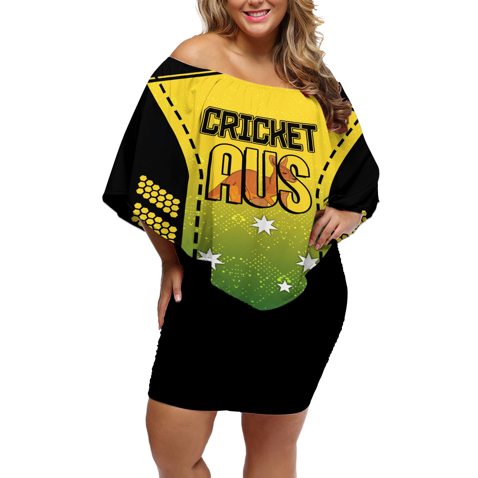 custom-australia-cricket-off-shoulder-short-dress-kangaroo-champions-2023-go-aussies