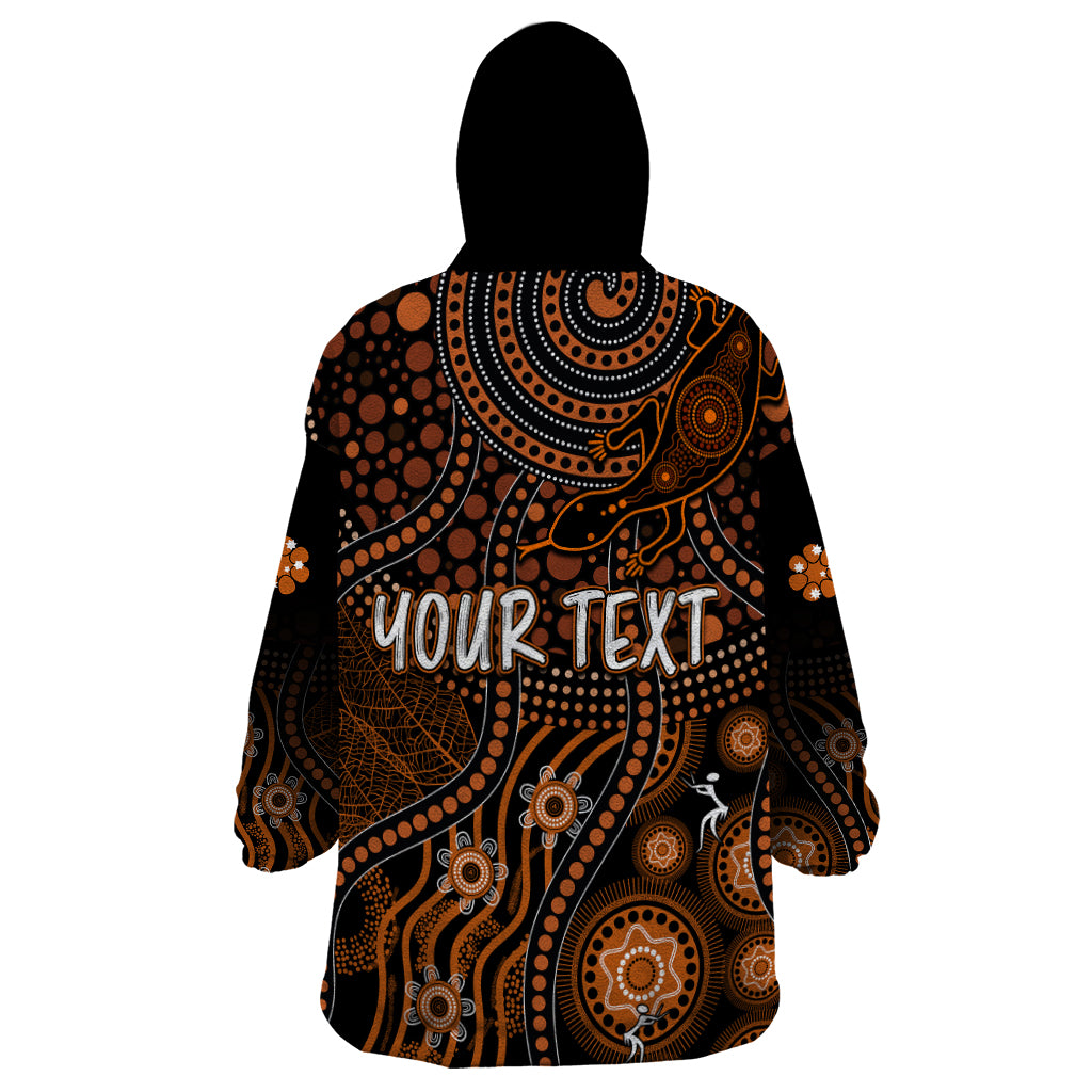 Personalised Northern Territory Day Wearable Blanket Hoodie Indigenous Sun and Life Art - Vibe Hoodie Shop