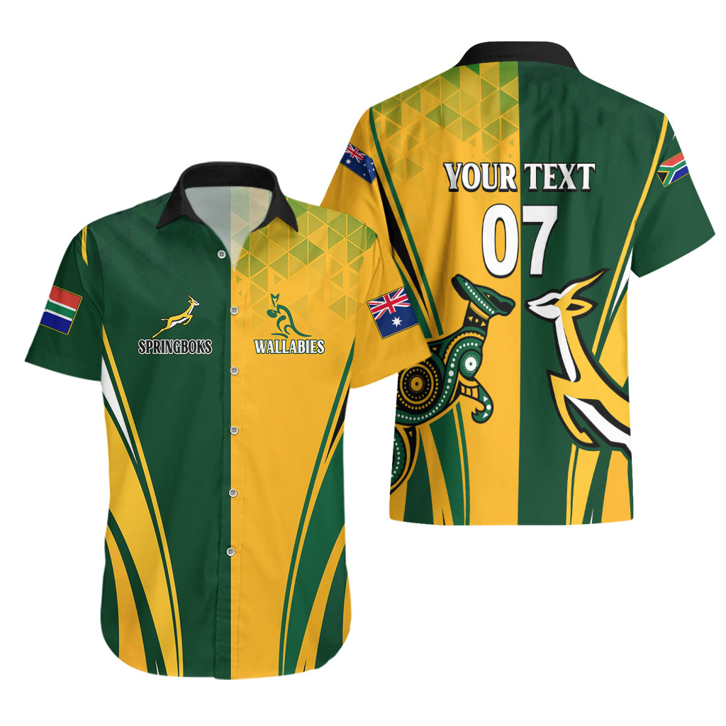 Personalised Australia Mix South Africa Rugby Hawaiian Shirt Wallabies And Springboks - Champions Special Ver - Vibe Hoodie Shop