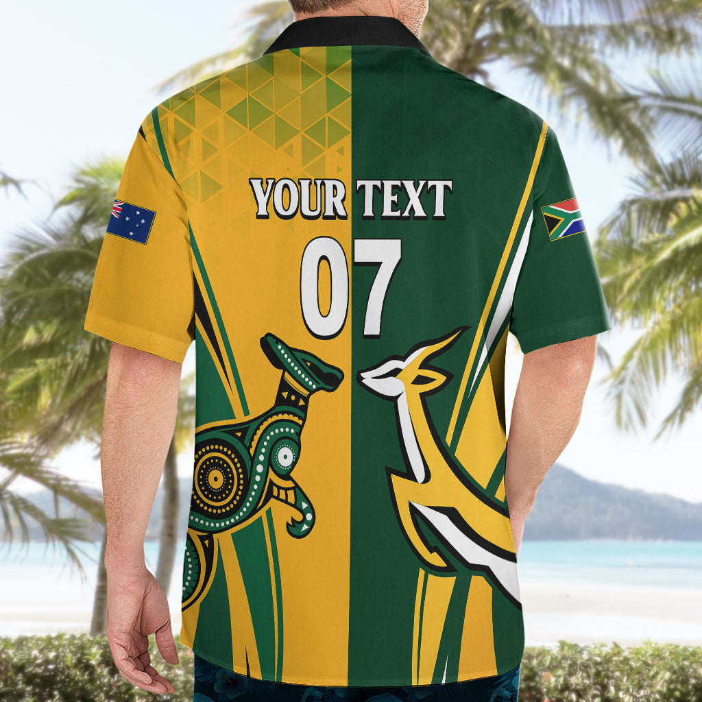 Personalised Australia Mix South Africa Rugby Hawaiian Shirt Wallabies And Springboks - Champions Special Ver - Vibe Hoodie Shop