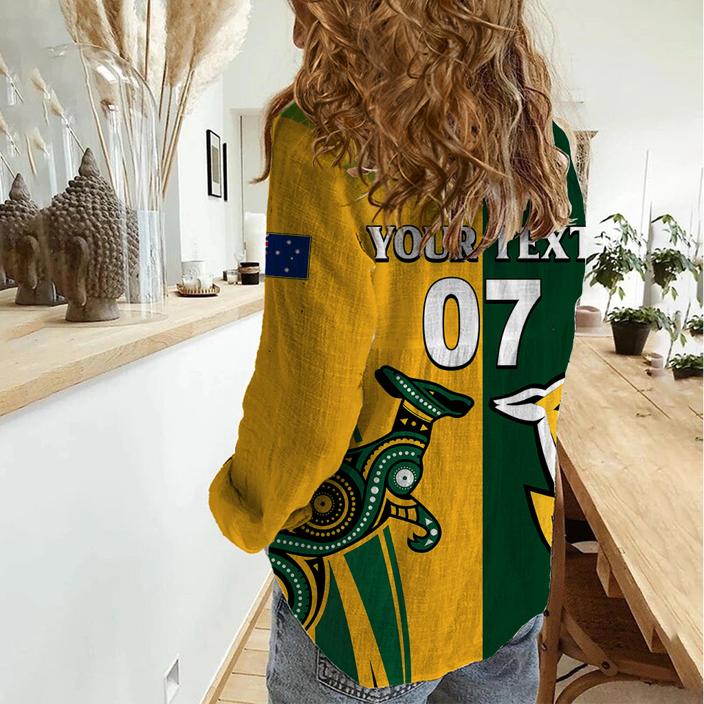 Personalised Australia Mix South Africa Rugby Women Casual Shirt Wallabies And Springboks - Champions Special Ver - Vibe Hoodie Shop