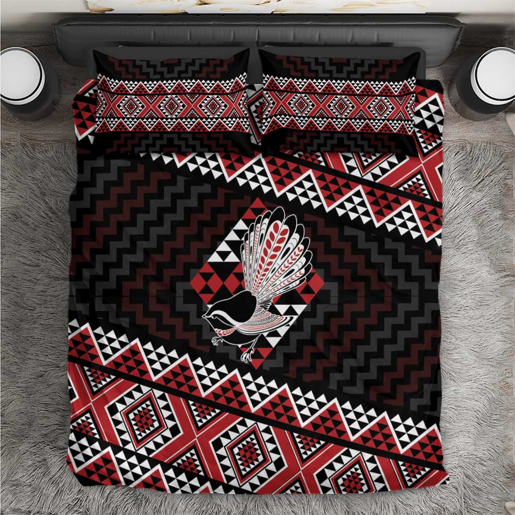 Taniko Aotearoa Bedding Set Poutama Mix Piwakawaka - Vibe Hoodie Shop