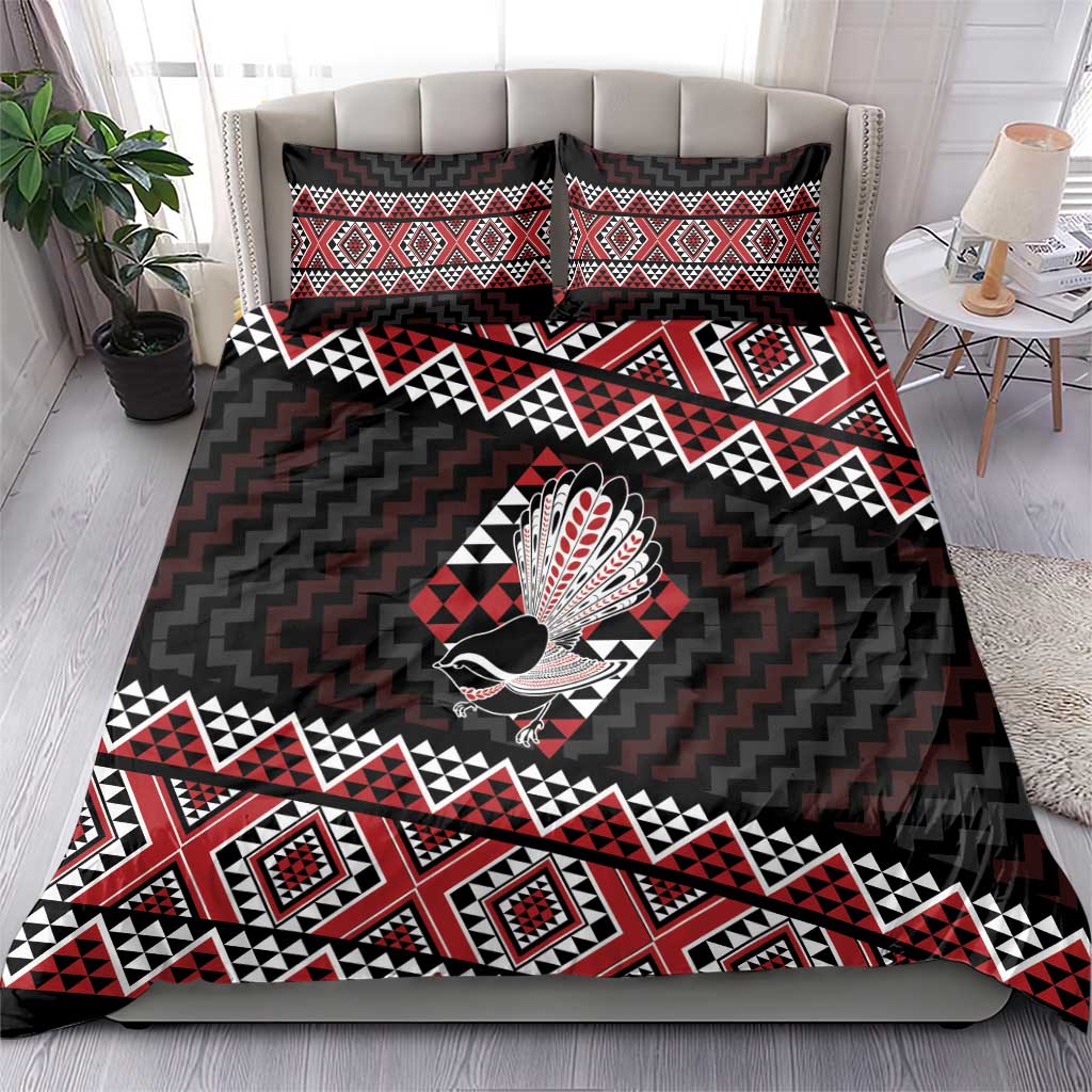 Taniko Aotearoa Bedding Set Poutama Mix Piwakawaka - Vibe Hoodie Shop