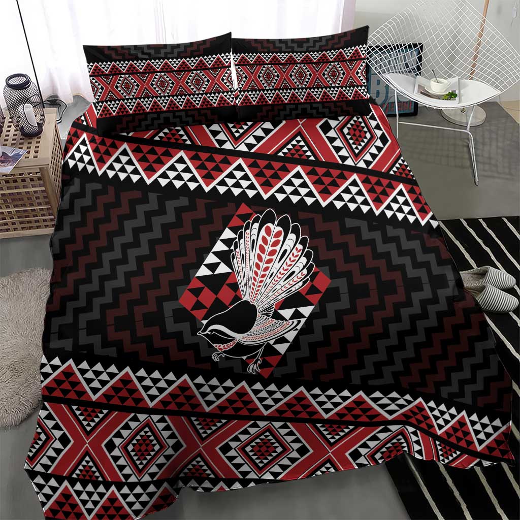 Taniko Aotearoa Bedding Set Poutama Mix Piwakawaka - Vibe Hoodie Shop