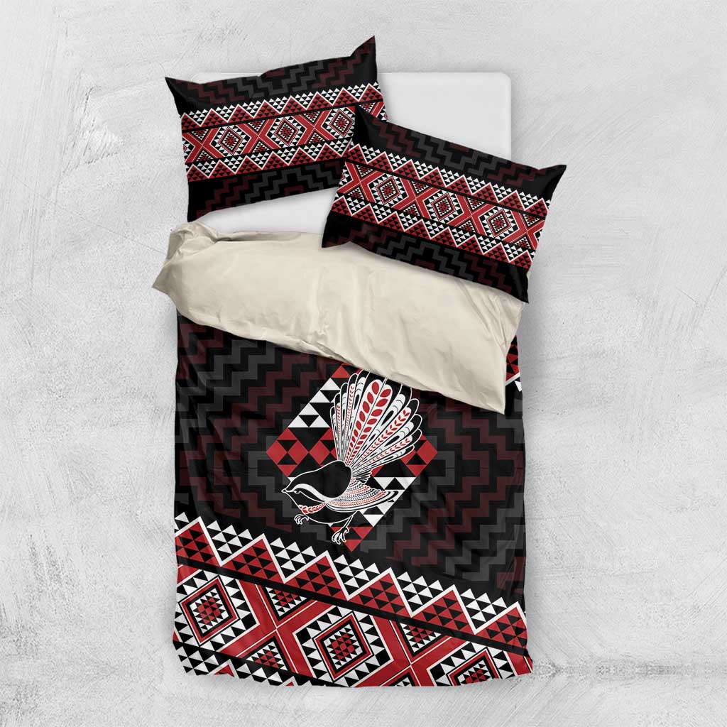 Taniko Aotearoa Bedding Set Poutama Mix Piwakawaka - Vibe Hoodie Shop