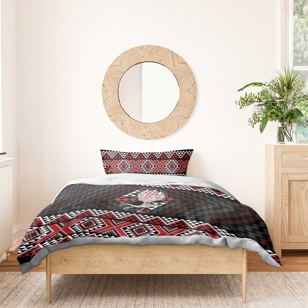 Taniko Aotearoa Bedding Set Poutama Mix Piwakawaka - Vibe Hoodie Shop