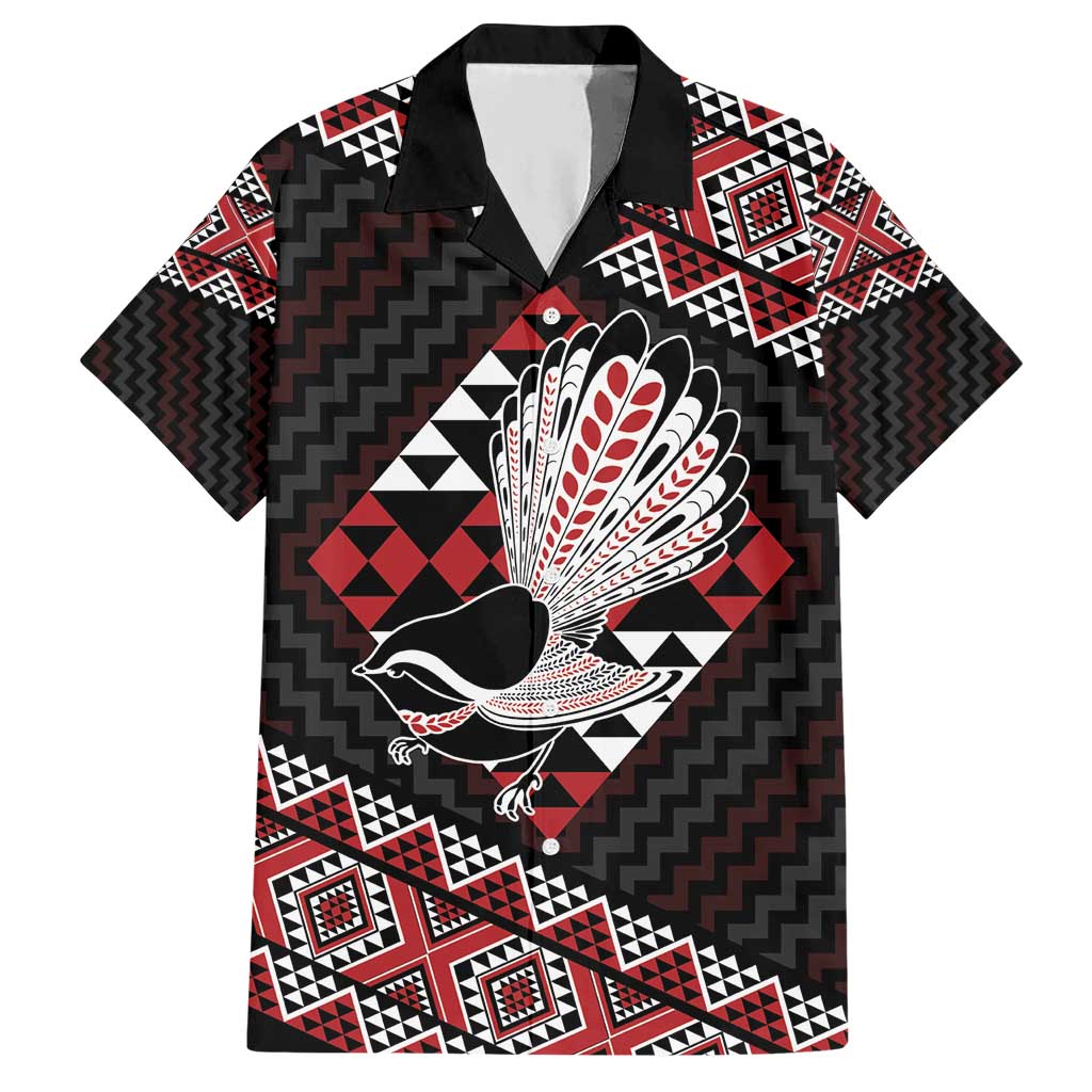 Taniko Aotearoa Hawaiian Shirt Poutama Mix Piwakawaka - Vibe Hoodie Shop