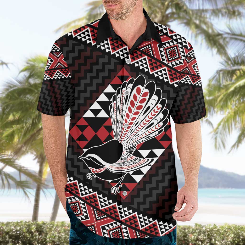 Taniko Aotearoa Hawaiian Shirt Poutama Mix Piwakawaka - Vibe Hoodie Shop