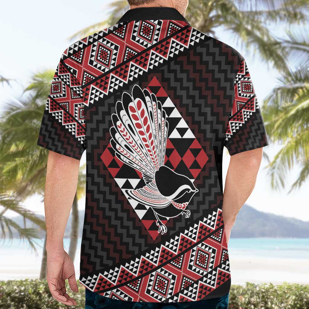 Taniko Aotearoa Hawaiian Shirt Poutama Mix Piwakawaka - Vibe Hoodie Shop