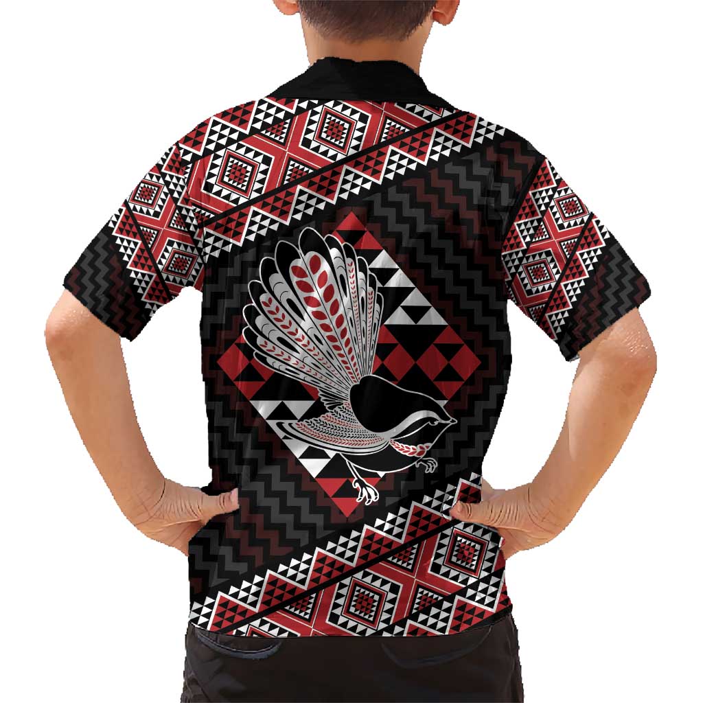 Taniko Aotearoa Hawaiian Shirt Poutama Mix Piwakawaka - Vibe Hoodie Shop