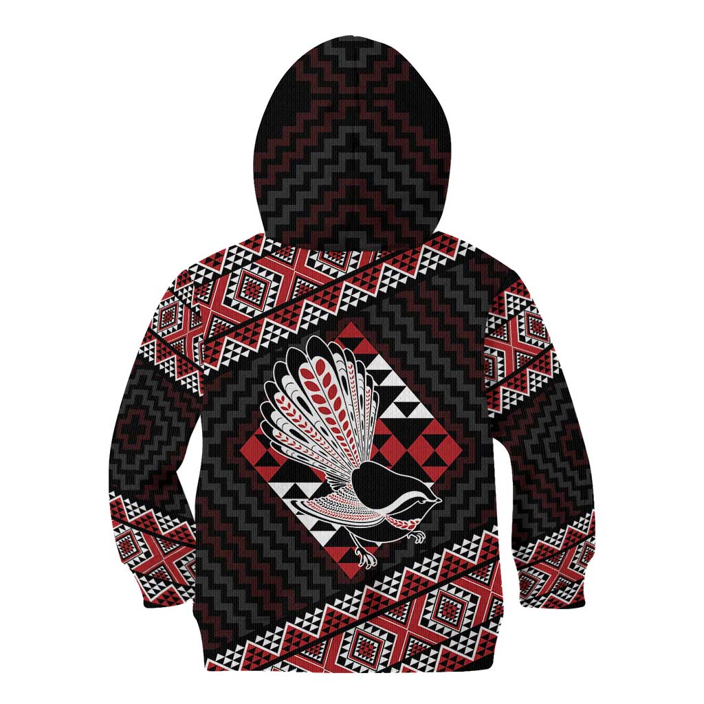 Taniko Aotearoa Kid Hoodie Poutama Mix Piwakawaka - Vibe Hoodie Shop