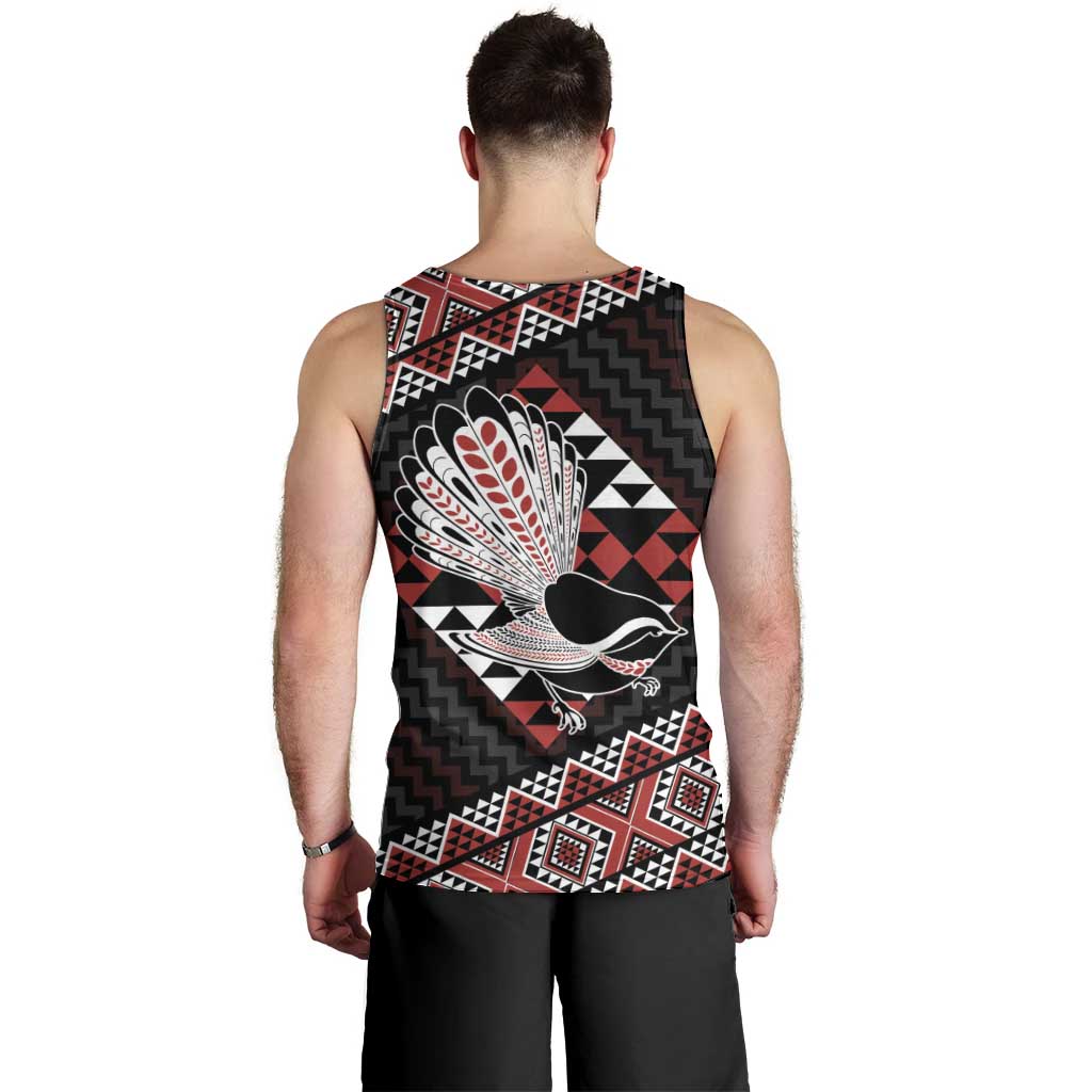 Taniko Aotearoa Men Tank Top Poutama Mix Piwakawaka - Vibe Hoodie Shop