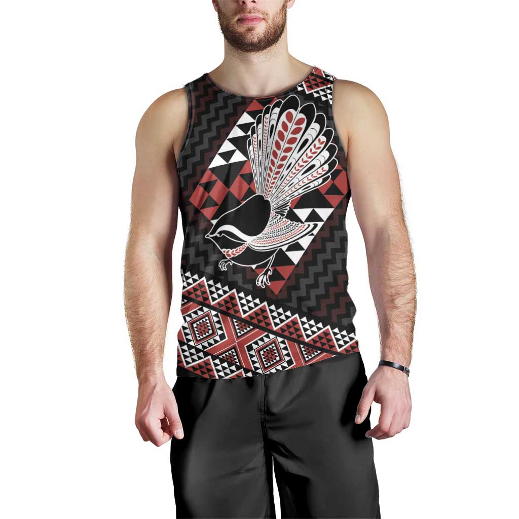 Taniko Aotearoa Men Tank Top Poutama Mix Piwakawaka - Vibe Hoodie Shop