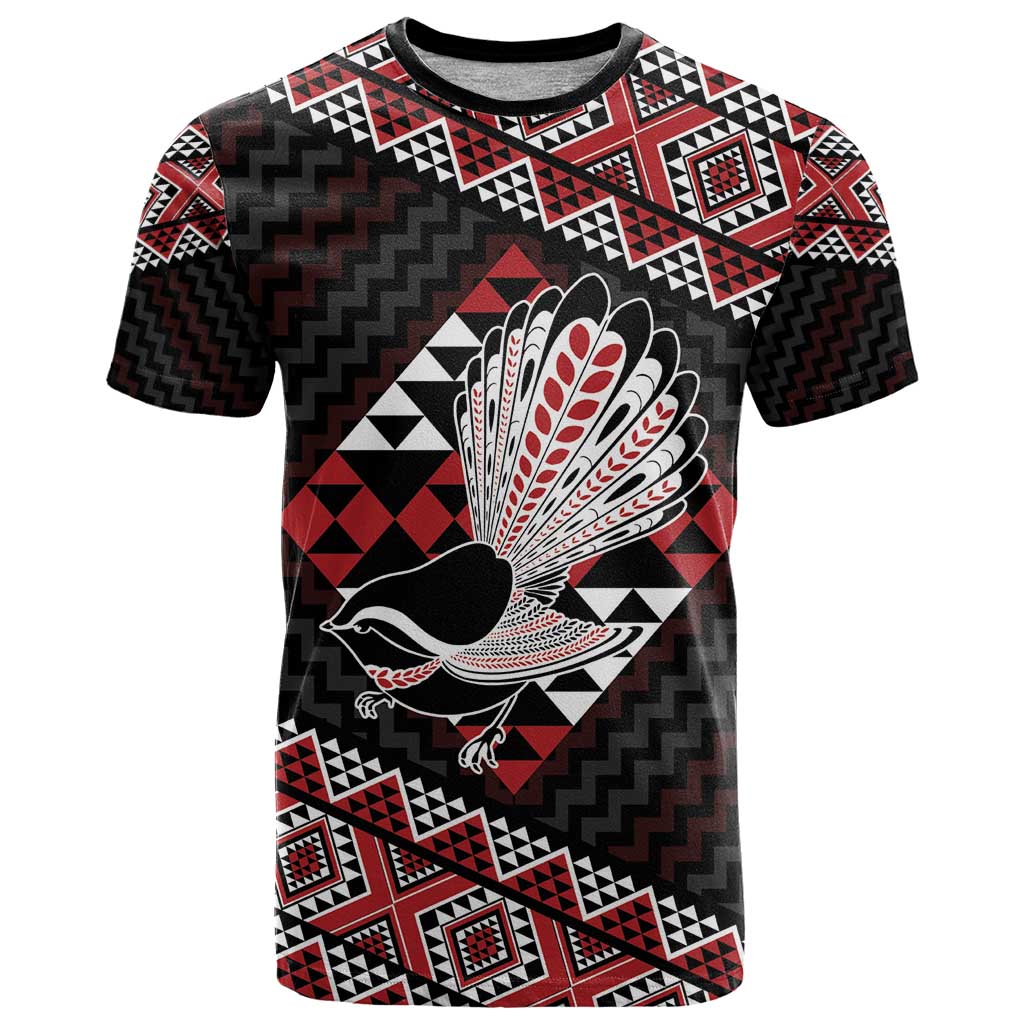 Taniko Aotearoa T Shirt Poutama Mix Piwakawaka - Vibe Hoodie Shop