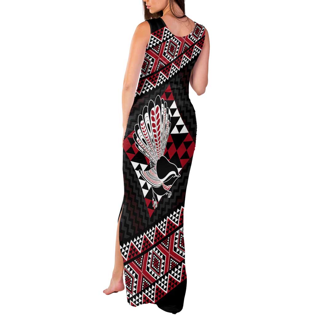 Taniko Aotearoa Tank Maxi Dress Poutama Mix Piwakawaka