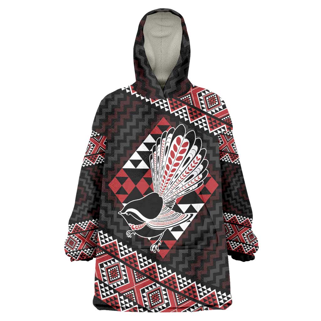 Taniko Aotearoa Wearable Blanket Hoodie Poutama Mix Piwakawaka - Vibe Hoodie Shop